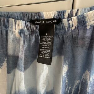 Blue and white long skirt